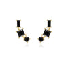 Women's Geometric Three Layer Zircon Earrings With Silver Needle And Copper Electroplated Fashion Jewelry