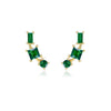 Women's Geometric Three Layer Zircon Earrings With Silver Needle And Copper Electroplated Fashion Jewelry