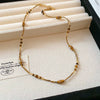 Women's Geometric Tiger Eye Clavicle Chain Necklace Copper Alloy Electroplated Light Luxury Highend Jewelry