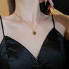 Women's Geometric Tiger Eye Clavicle Chain Necklace Copper Alloy Electroplated Light Luxury Highend Jewelry