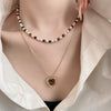 Women's Geometric Tiger Eye Clavicle Chain Necklace Copper Alloy Electroplated Light Luxury Highend Jewelry