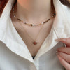 Women's Geometric Tiger Eye Clavicle Chain Necklace Copper Alloy Electroplated Light Luxury Highend Jewelry