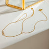 Women's Geometric Titanium Steel And 18K Gold Finger Chain And Footpiece