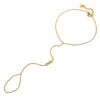 Women's Geometric Titanium Steel And 18K Gold Finger Chain And Footpiece