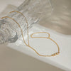 Women's Geometric Titanium Steel And 18K Gold Finger Chain And Footpiece