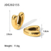 Women's Geometric Titanium Steel And Stainless Steel Electroplated Earrings