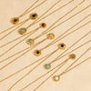 Women's Geometric Titanium Steel And Stainless Steel Turquoise Necklace With Electroplating