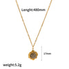 Women's Geometric Titanium Steel And Stainless Steel Turquoise Necklace With Electroplating
