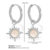Women's Geometric 316L Stainless Steel Gold Plated Fashionable Allmatch Earrings