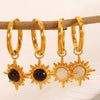 Women's Geometric 316L Stainless Steel Gold Plated Fashionable Allmatch Earrings
