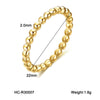 Women's Geometric Titanium Steel Gold Plated Ring