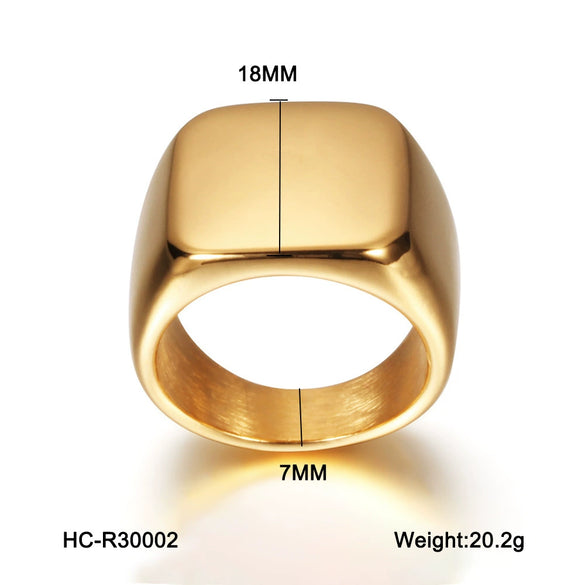 Women's Geometric Titanium Steel Gold Plated Ring