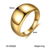 Women's Geometric Titanium Steel Gold Plated Ring
