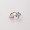 Women's Geometric Titanium Steel Inlaid Zircon Earrings Horseshoe Ring Snail Style