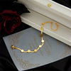 Women's Geometric Titanium Steel Jewelry Bracelet With Round Snake Bone Chain And Electroplating Treatment