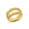 Women's Geometric Titanium Steel Ring With Electroplated Gold Finish Fashion Statement Tail Ring