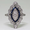 Women's Geometric Topaz Engagement Ring Electroplated Metal Jewelry With Simple Fashion Design