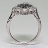 Women's Geometric Topaz Engagement Ring Electroplated Metal Jewelry With Simple Fashion Design