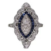 Women's Geometric Topaz Engagement Ring Electroplated Metal Jewelry With Simple Fashion Design