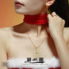 Women's Geometric Tree Pendant Necklace With Zircon Inlay Stainless Steel Gold Tone Electroplated Chain Jewelry Gift