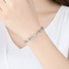 Women's Geometric Twist Chain Bracelet With Microinlaid Zircon Electroplated Copper Fashion Jewelry