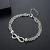 Women's Geometric Twist Chain Bracelet With Microinlaid Zircon Electroplated Copper Fashion Jewelry