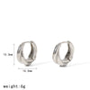 Women's Geometric Twist Ear Cuffs In Stainless Steel With Vacuum Gold Plated Finish Simple Non Fading Fashion Earrings