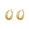Women's Geometric Twisted Alloy Earrings With Electroplated Finish And Titanium Alloy Ear Pins Fashionable Light Luxury Ear Accessories