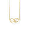 Women's Geometric Twisted Doublering Doublebuckle Necklace 925 Sterling Silver Electroplated