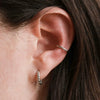 Women's Geometric Twisted Earrings With Silver Needle And Gold Plated Copper Elegant Retro Electroplated Ear Jewelry