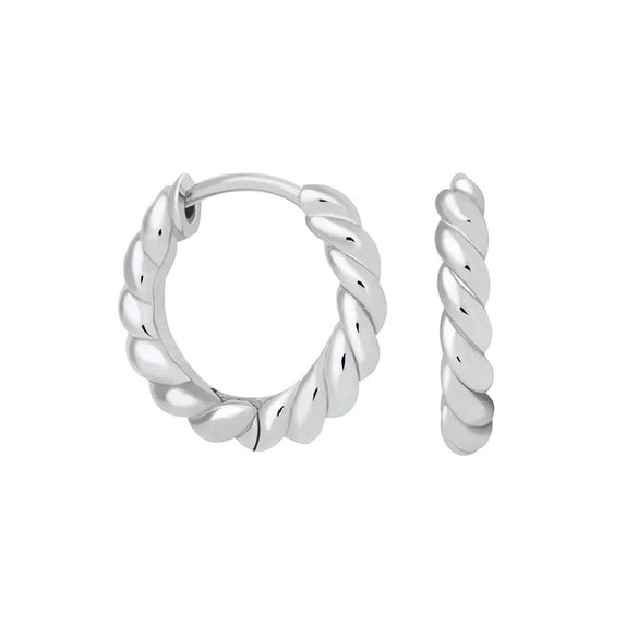 Women's Geometric Twisted Earrings With Silver Needle And Gold Plated Copper Elegant Retro Electroplated Ear Jewelry