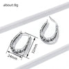 Women's Geometric U Shape Copper Electroplated Earrings