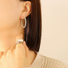 Women's Geometric U Shape Twist Earrings In Titanium Steel With Electroplated Gold Finish