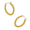 Women's Geometric U Shape Twist Earrings In Titanium Steel With Electroplated Gold Finish