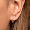 Women's Geometric U Shaped Hoop Earrings With Silver Needle And Copper Electroplated Simple Fashion Jewelry