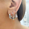 Women's Geometric U Shaped Oval Earrings With Silver Needle And Copper Electroplated Cold Metal Style Ear Buckle