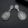 Women's Geometric Water Drop Copper Zircon Earrings With Electroplated Finish For Fashion Bridal Jewelry