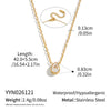 Women's Geometric Water Drop Cubic Zirconia Necklace And Earrings Set In Goldplated Stainless Steel