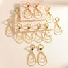 Women's Geometric Water Drop Earrings With Threelayer Gradient Circles Rhinestone Accents Electroplated Alloy And Stainless Steel Posts