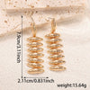 Women's Geometric Water Drop Tassel Earrings With Electroplated Iron Design And Stainless Steel Ear Posts