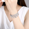 Women's Geometric Water Drop Zircon Bracelet Electroplated Copper Full Crystal Statement Jewelry
