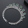 Women's Geometric Water Drop Zircon Bracelet Electroplated Copper Full Crystal Statement Jewelry