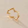 Women's Geometric Wave Adjustable Ring In Stainless Steel With Pvd Vacuum Gold Plating Hypoallergenic Statement Jewelry