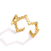 Women's Geometric Wave Adjustable Ring In Stainless Steel With Pvd Vacuum Gold Plating Hypoallergenic Statement Jewelry