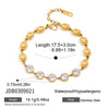 Women's Geometric Wave Bracelet In Gold Tone Plated Stainless Steel With Zircon Accents Hypoallergenic Jewelry