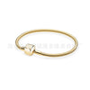 Women's Geometric White Copper Bracelet With Rose Gold Plated Finish And Adjustable Telescopic Chain