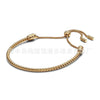 Women's Geometric White Copper Bracelet With Rose Gold Plated Finish And Adjustable Telescopic Chain