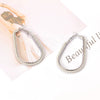 Women's Geometric Woven Pearl Rice Bead Earrings In Gold And Silver Tone Electroplated Metal Retro Fashion Statement Earrings