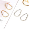 Women's Geometric Woven Pearl Rice Bead Earrings In Gold And Silver Tone Electroplated Metal Retro Fashion Statement Earrings