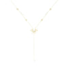 Women's Geometric Y Shaped Brass Chain Necklace With Real Gold Plating And Long Tassel Pendant Electroplated Fashion Jewelry